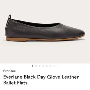Everlane Black Leather Day Glove Flats